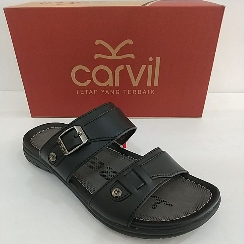 Sandal Kasual Pria Merk Carvil Tipe Richard 02 | Sandal Sopan Carvil | Sandal Carvil