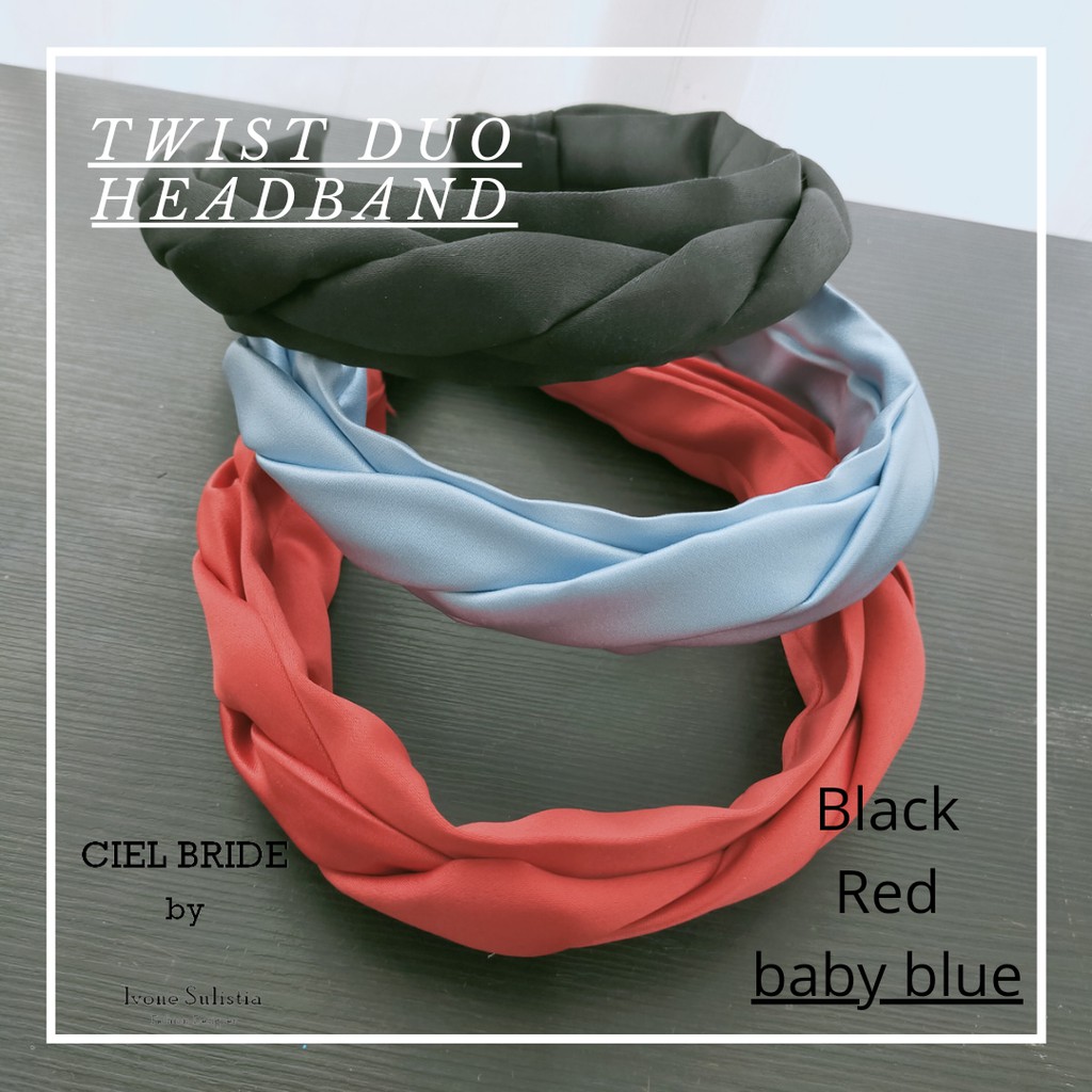 bando twist satin handmade headband