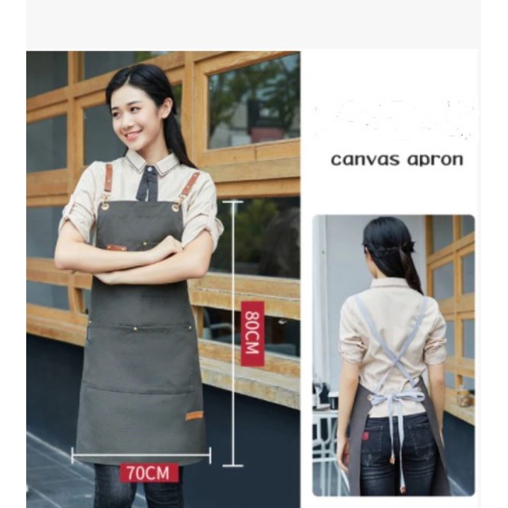 Celemek Masak Apron Masak Celemek Dapur Paron Dapur Apron Barbershop Apron Barista 6.8