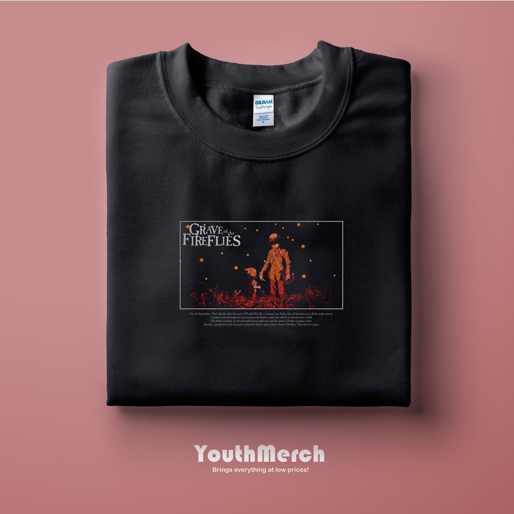Kaos Anime Grave Of The Fireflies - Anime Merch | Unisex | Baju Grave Of The Fireflies | Anime Tees