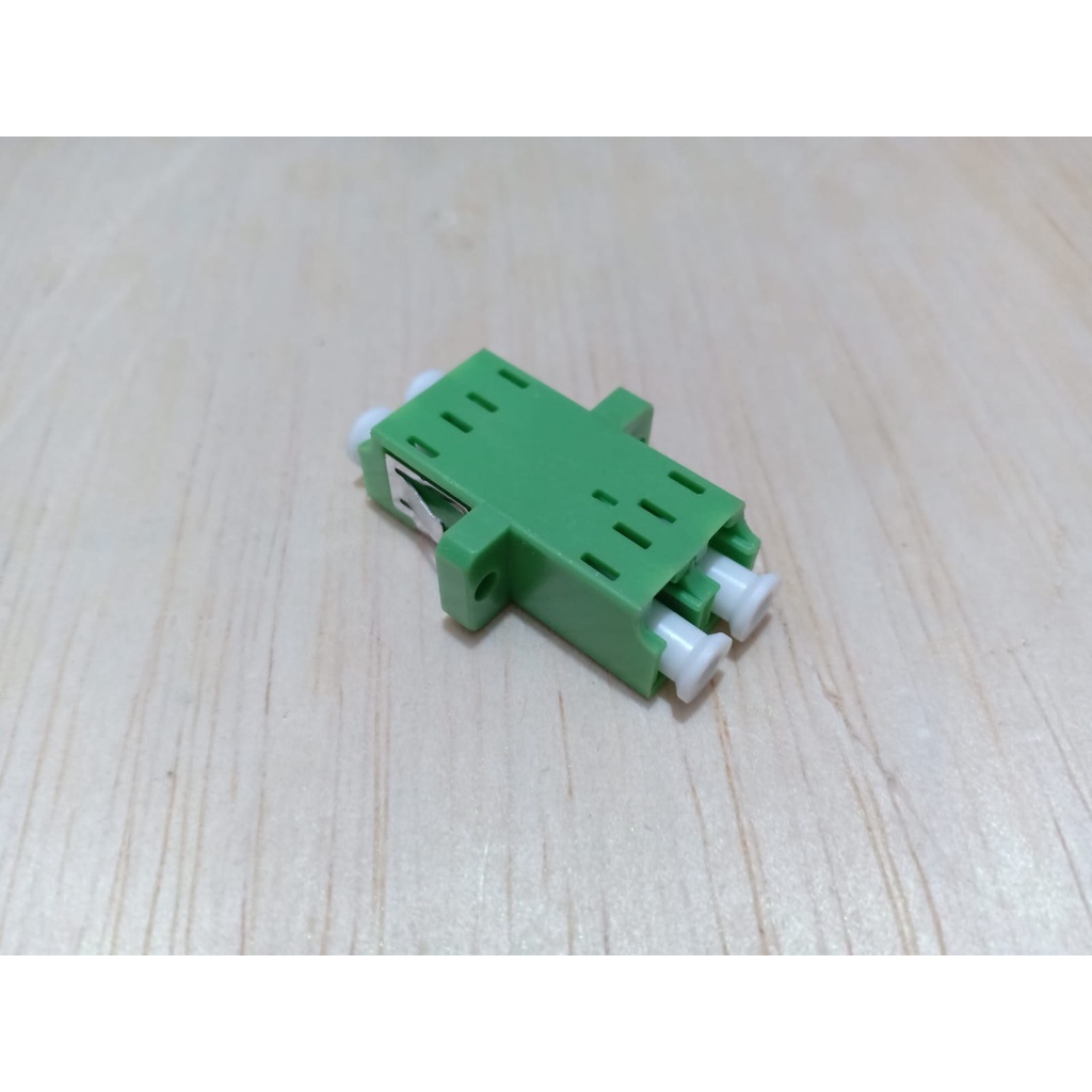 Adapter LC to LC APC Duplex Warna Hijau Fiber Optik FTTH