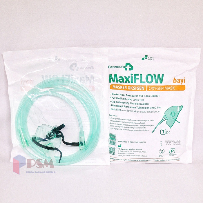 Maxiflow Masker O2 Oksigen Infant Besmed / Sungkup Oxygen Bayi Onemed
