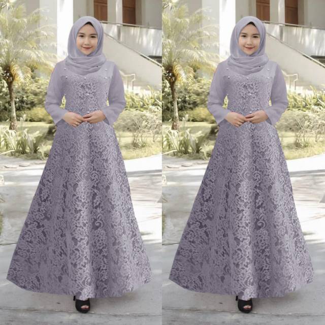 GAMIS MAXI GUCHIKA (SIZE S/M, L, XL,XXL) BRUKAT TIMBUL TULANG(GOOD QUALITY)(READY GAMIS ANAK)