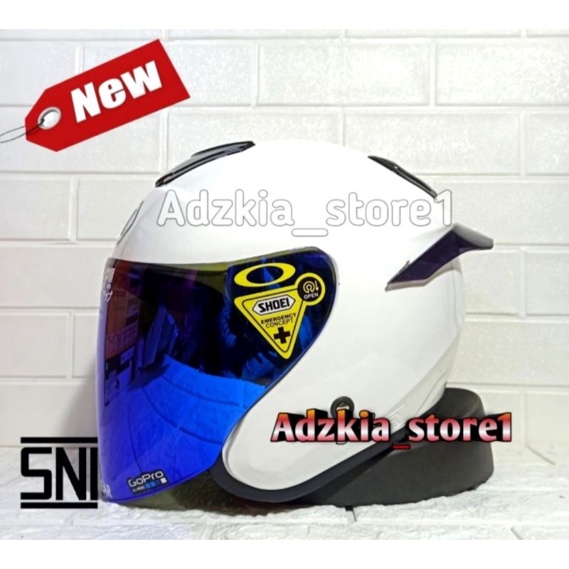 PAKET GANTENG KYT KYOTO REPLICA | MERK DYR | CUSTOM STIKER SHOE | HELM HALF FACE