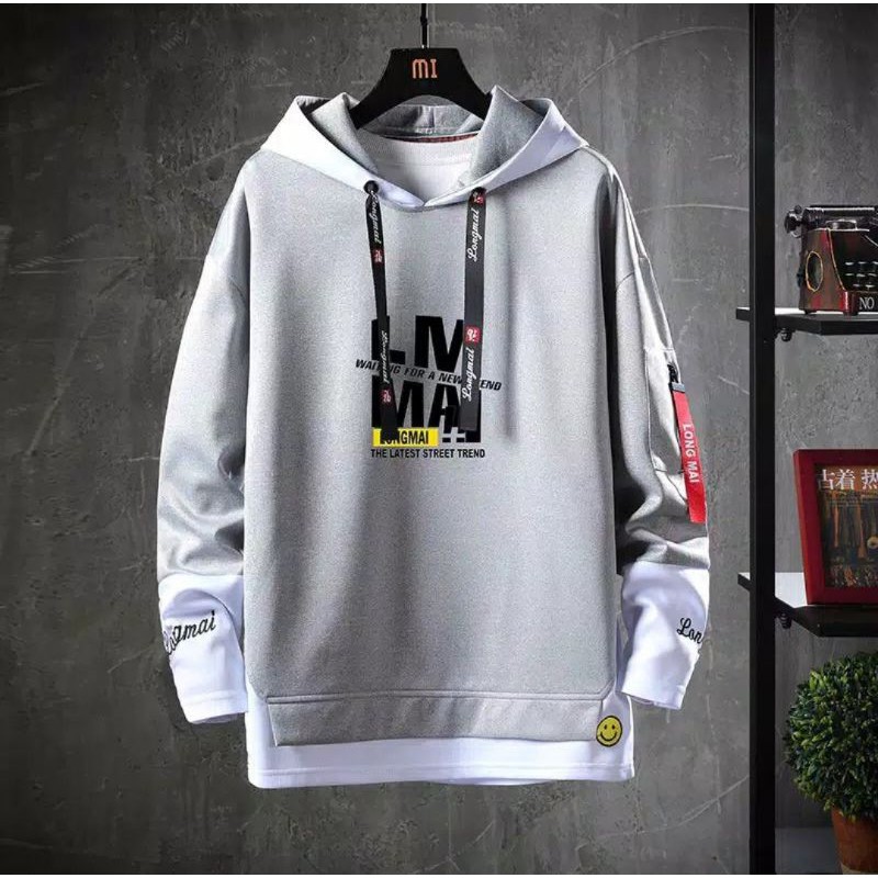 LM hoddie jaket sweater fashion pria