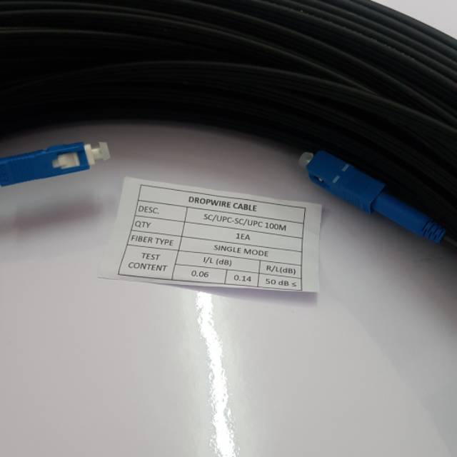 KABEL FO FIBER OPTIC DROP WIRE 1 CORE PRECON 100M