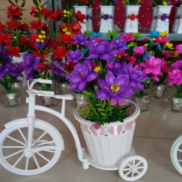 Bunga Akrilik Vas Sepeda Shaby Besar Shopee Indonesia
