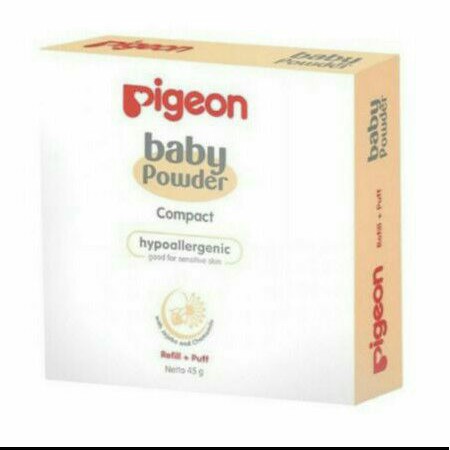 Pigeon Baby Powder Compact Refill Puff 45g / Bedak Bayi