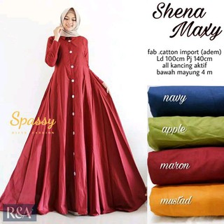 Baju gamis wanita muslimah syari dewasa Dress Shena Maxy Baju gamis wanita muslimah syari dewasa Dress Shena Maxy