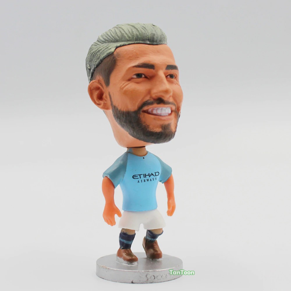 Boneka Barbie Estrella de fútbol 6,5 cm altura muñecas de resina Kun Aguero 18/19 temporada 2,5