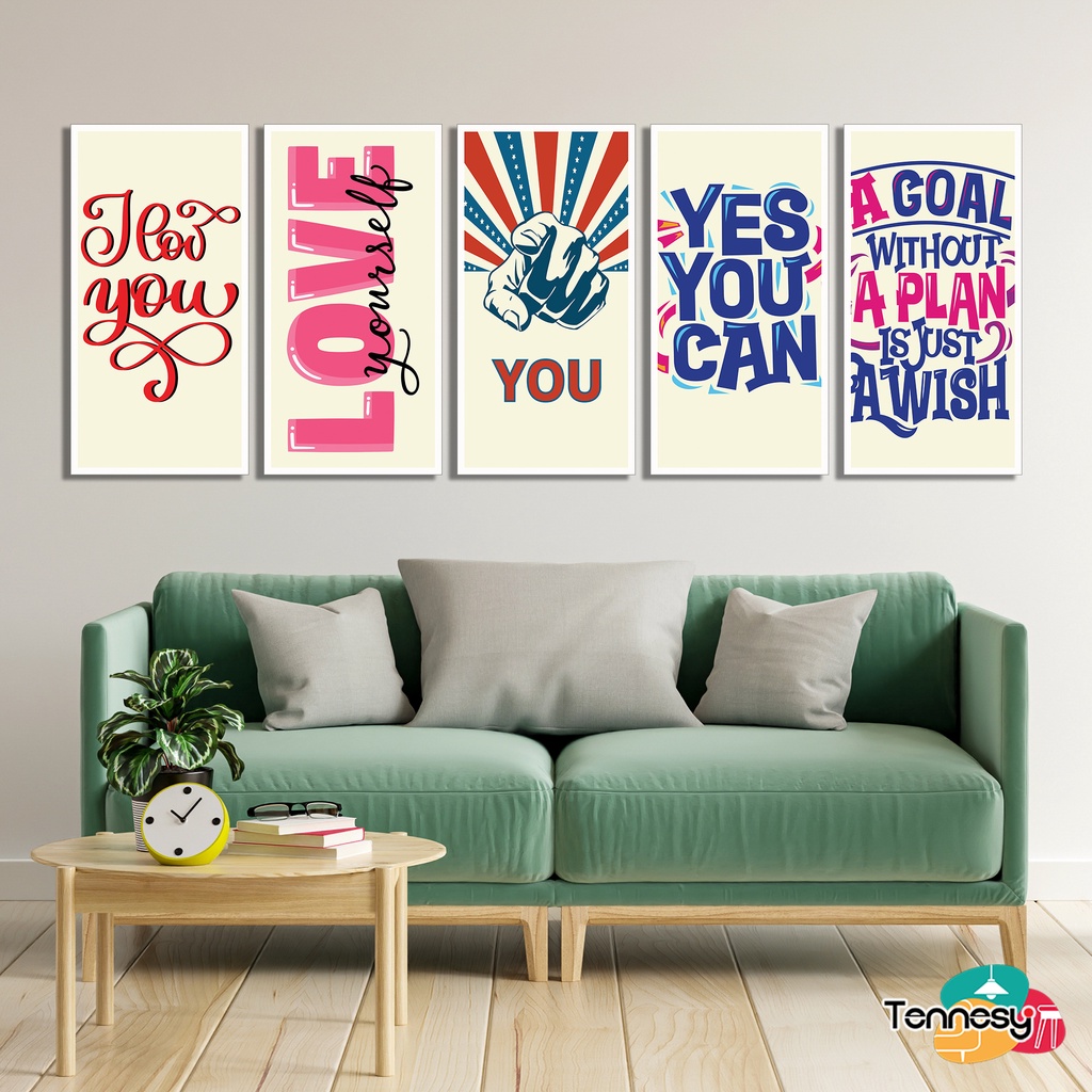 TENNESY HIASAN DINDING MOTIVATION QUOTE 10x20CM WALL DECOR PAJANGAN KAYU POSTER DEKORASI DINDING RUMAH KAMAR TIDUR