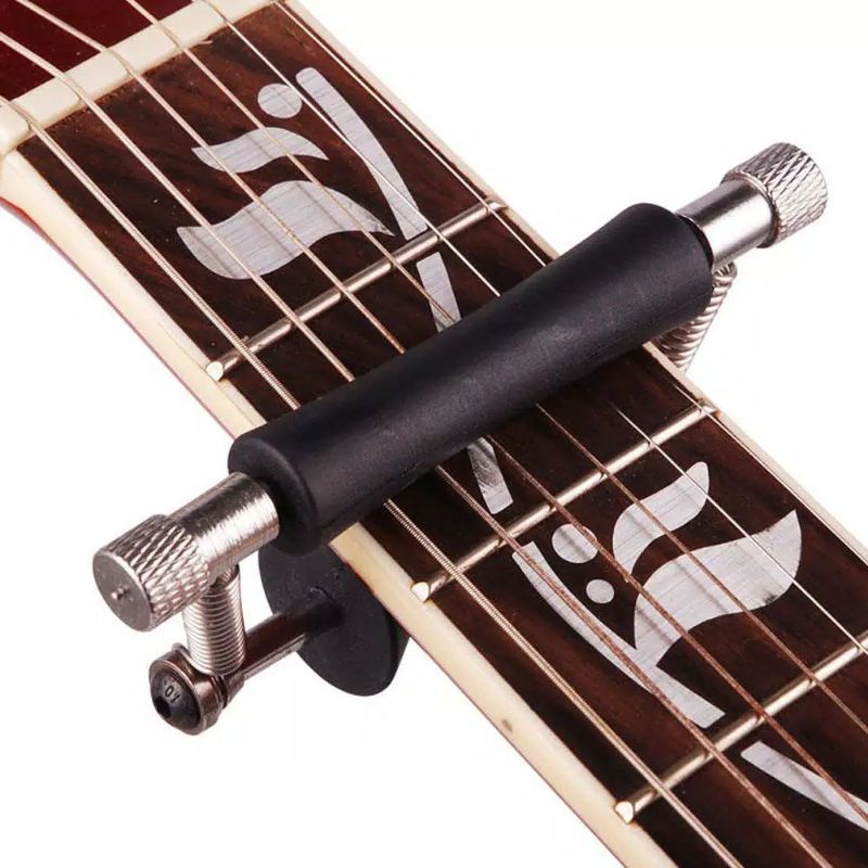 Capo Gitar Akustik Elektrik Nylon Bass Glider Slider Rollling Metal