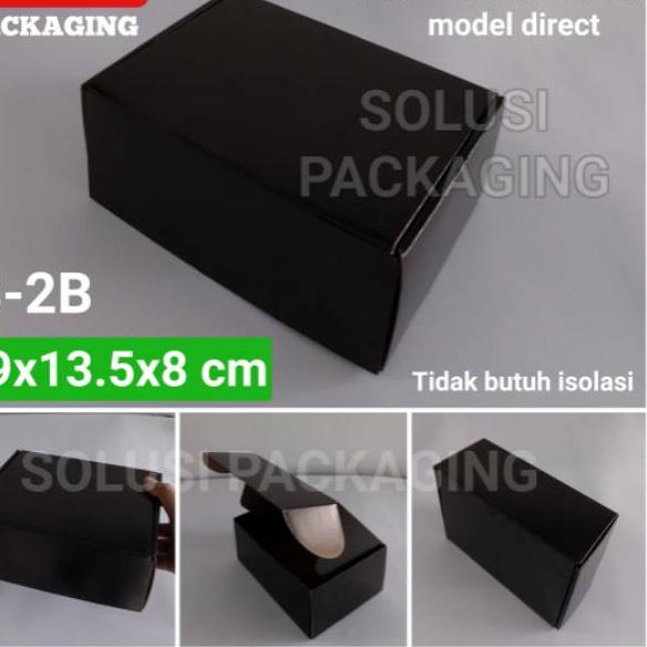 

HOT ITEM 7837 10 pcs KARDUS KOTAK B-2 HITAM POLOS KARTON BOX PACKING DUS DOS CORRUGATED ㆊ
