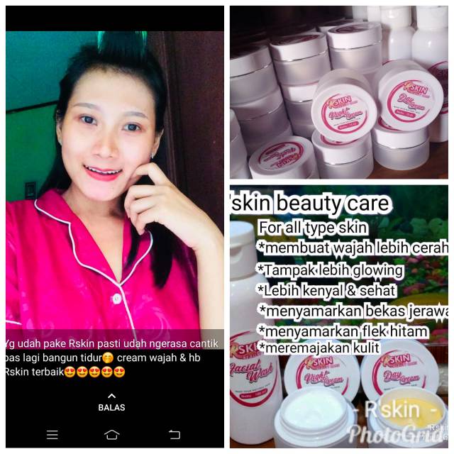 Rskin beauty care / cream wajah / cream pemutih wajah