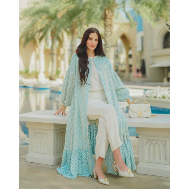 Ziana Maxi Dress Blue L Benang Jarum