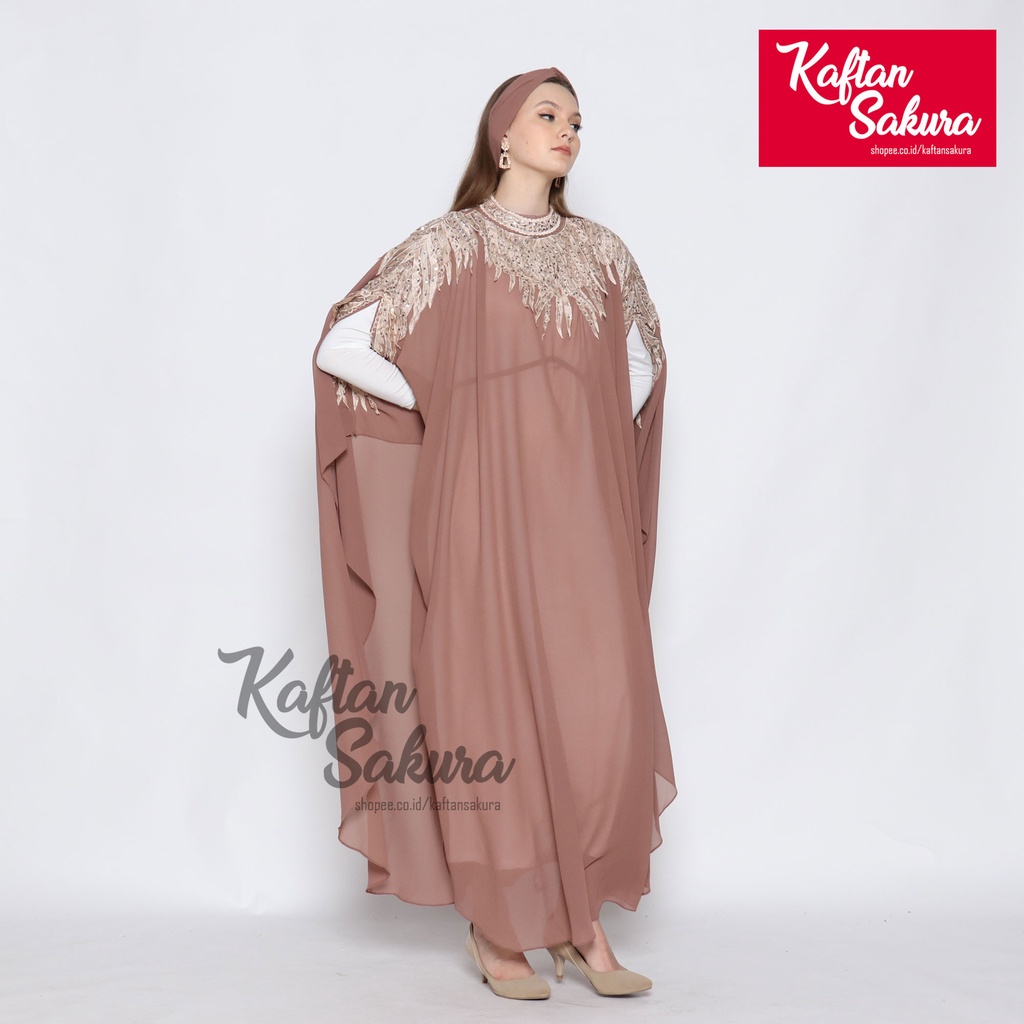 Kaftan Wanita Muslim All Size Jumbo Model Bordir Akar payet untuk lebaran pesta kondangan terbaru mewah kekinian GRATIS CIPUT GRATIS INNER MANSET