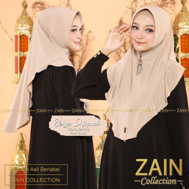 jilbab instan hapsah ORI ZAIN-krem.