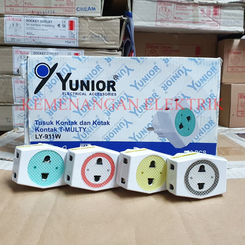 STEKER / COLOKAN T MULTI LOYAL YUNIOR LY-911W SNI / STEKER T / STEKER TUSUK 3 ARAH / COLOKAN LISTRIK