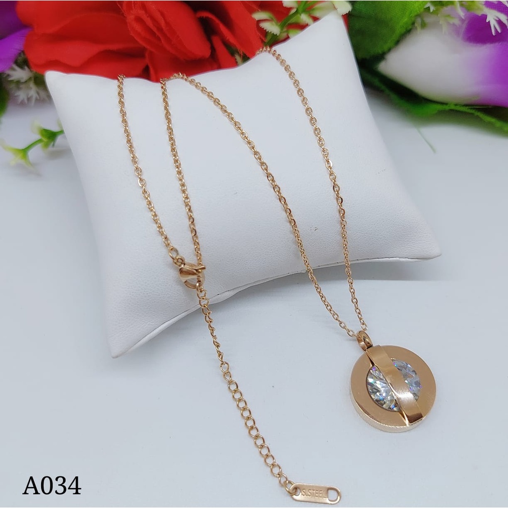 Titanium kalung perhiasan A031-034