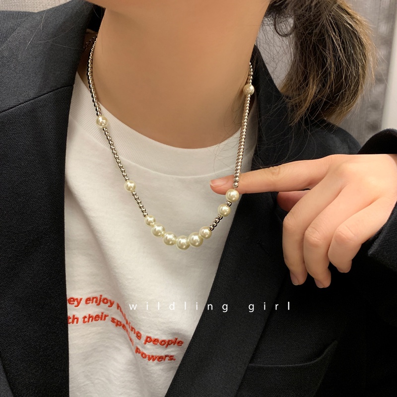 Bead Necklace Accessories Light Luxury Personality Clavicle Chain Hip Hop Street Trendy Fashion