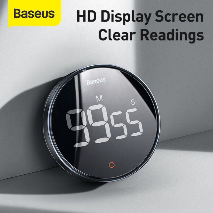 Baseus Timer Digital Heyo Pro Rotation Countdown - Timer Dapur Masak Magnetic