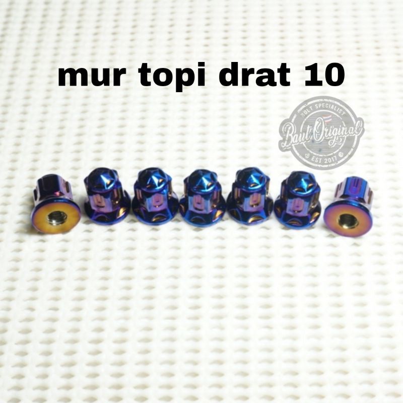 mur 10 topi blue biru probolt stainless new model original thailand