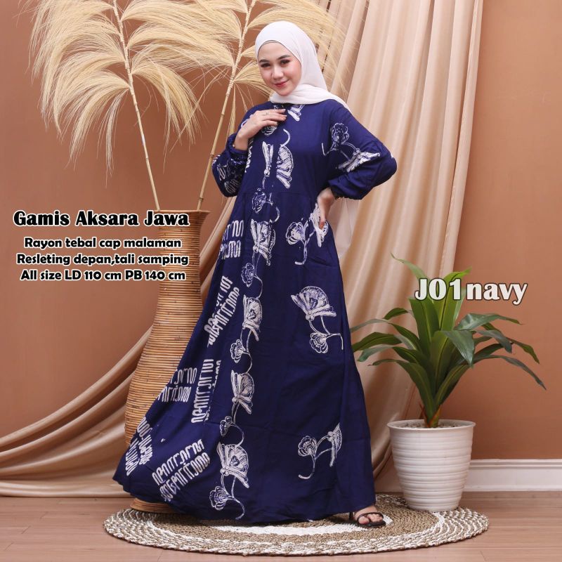 Gamis Twill AKSARA motif kupu