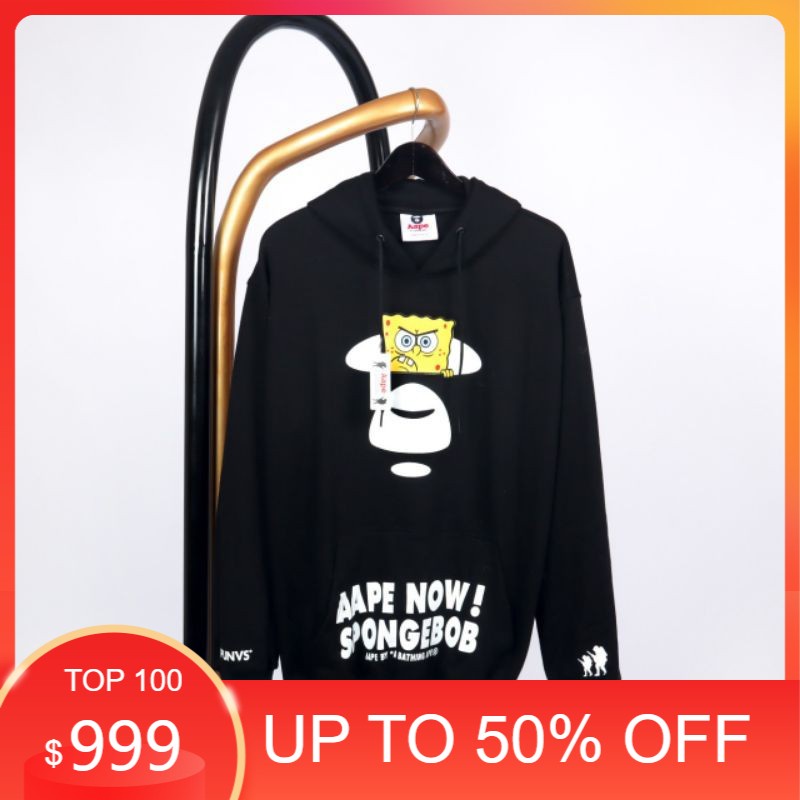 Sweater Hoodie Bape X Aape H&M Spongebob Fulltag & Lebel Premium