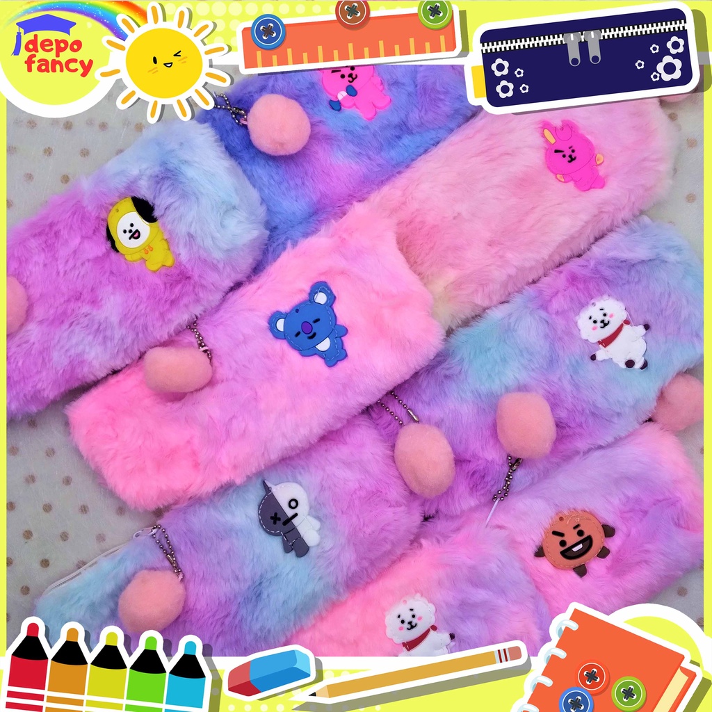 

Kotak Pensil Resleting Bulu 66631 / Tepak / Pencil Case / Kotak Pensil / Boks Pensil / Box Pen
