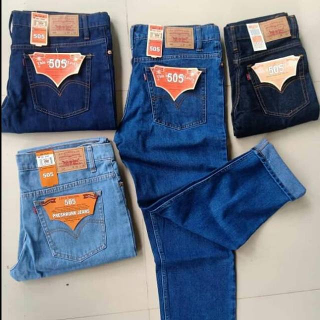 Celana Jeans Cowok Reguler Standar Celana Panjang Jeans pria