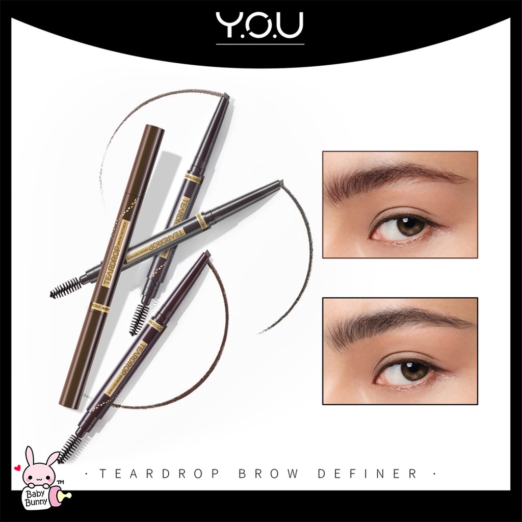 ❤ BELIA ❤ YOU Teardrop Brow Definer | Eyebrow | Pensil Alis | Waterproof | Long Lasting BPOM