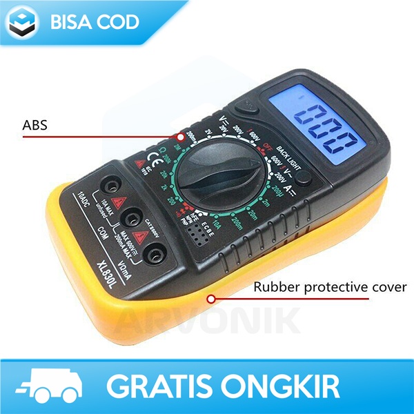 AVOMETER TESTER DIGITAL MINI MULTITESTER JUNEJOUR XL830L PORTABLE ORI