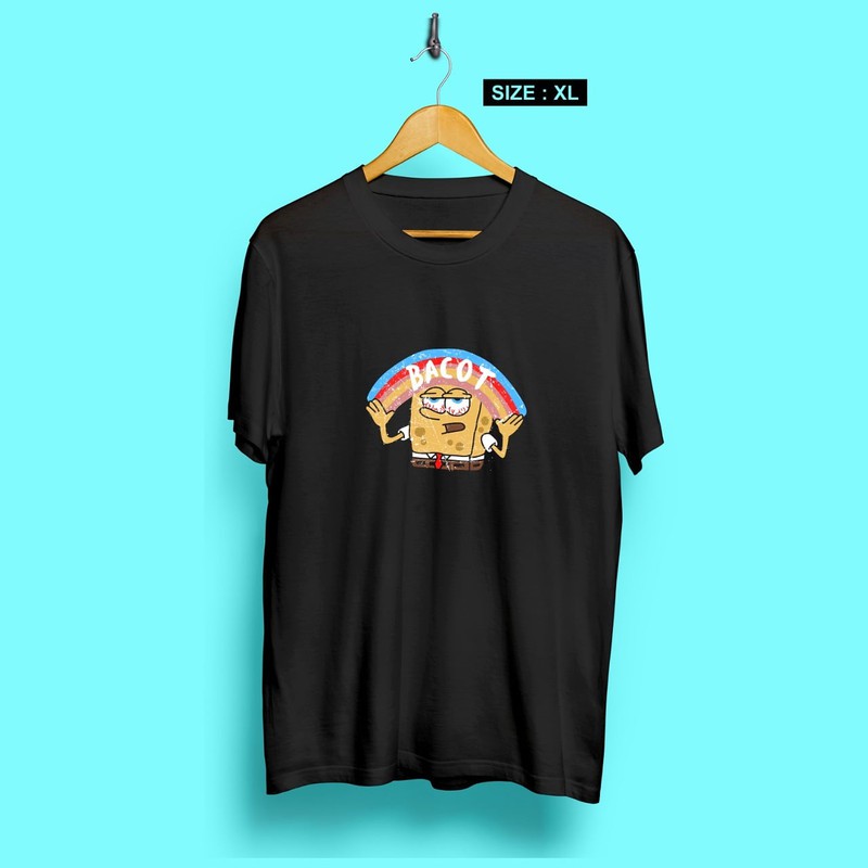 Kaos Distro XL Spongebob Bacot