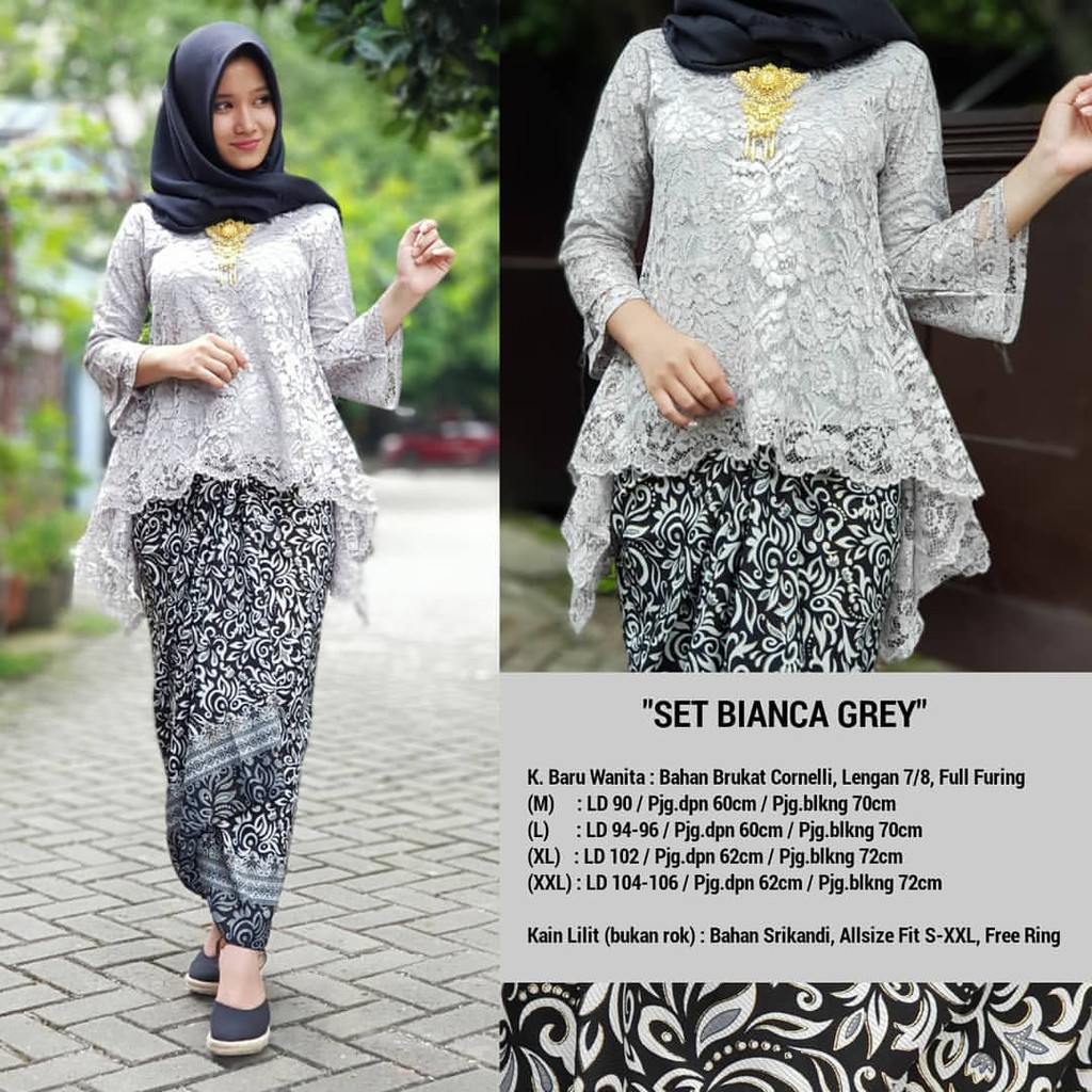 KEBAYA MODERN SET BIANCA GREY