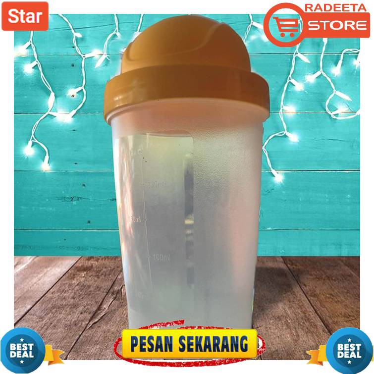 Botol Shaker 300ml - Botol Minum Plastik Tebal  - Botol Tumbler Plastik - model Tupperware