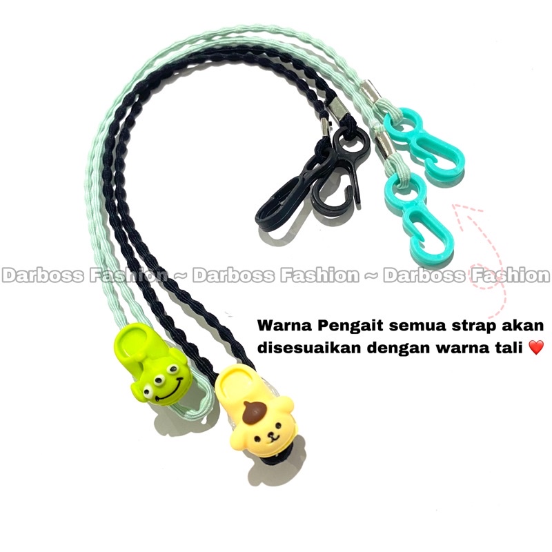 Kalung Masker anak / Tali masker anak laki laki  / kalung masker cowok / strap masker boy / strap masker anak dan dewasa / Strap Masker 2 in 1 / Konektor Masker / Tali masker karakter kartun / mask extender / clay resin / stopper clay motif