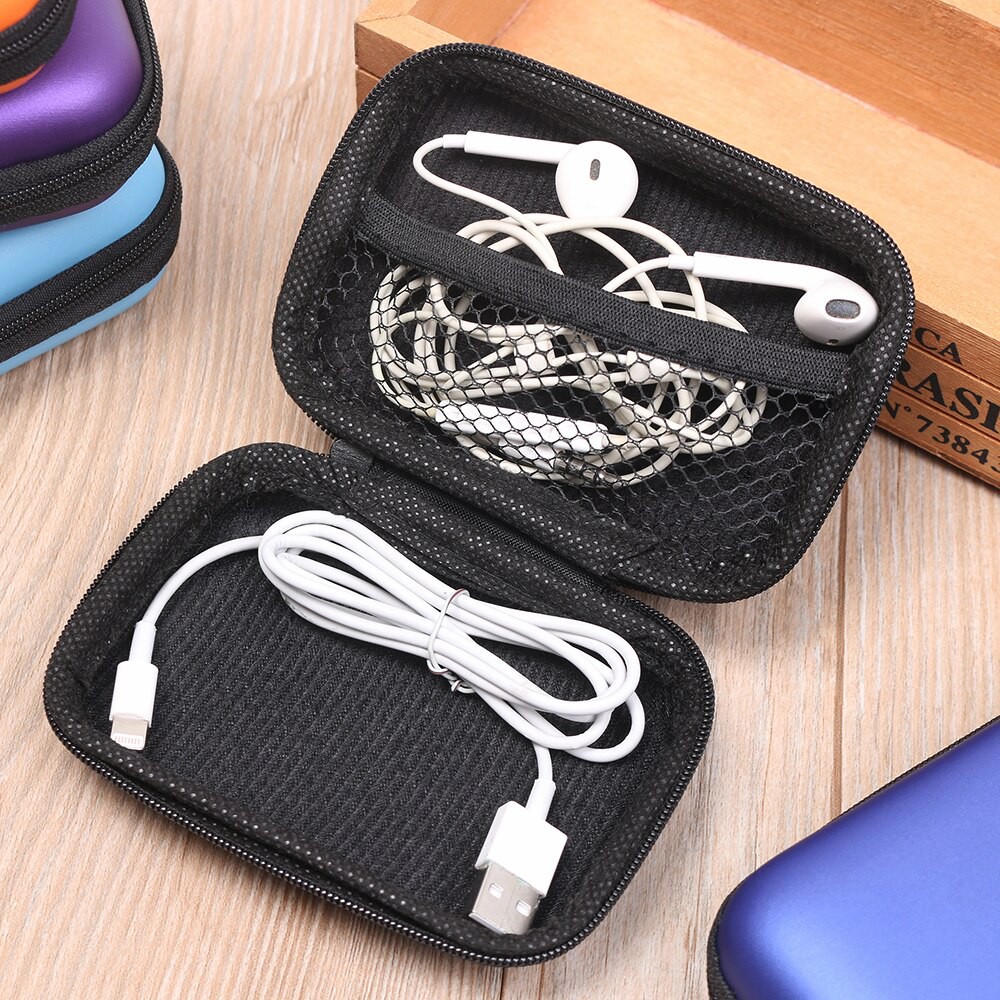 Kotak Penyimpanan Kabel USB Earphone Headphone Memory Card Koin Tahan Tekanan