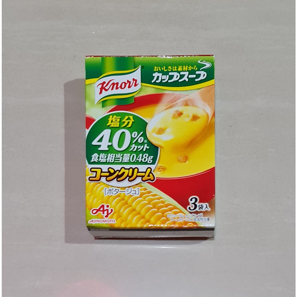 Bumbu Knorr Cup Soup Corn Cream 40% Salt Cut 3 Bags