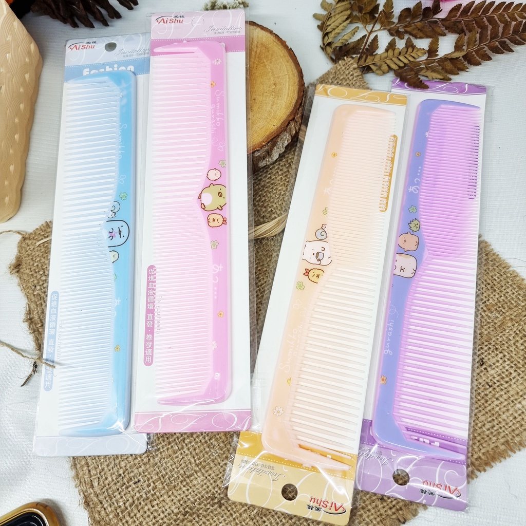 SISIR RAMBUT PANJANG FULL MOTIF KARAKTER KARTUN LUCU / SISIR PANJANG / SISIR LURUS / HAIR COMB