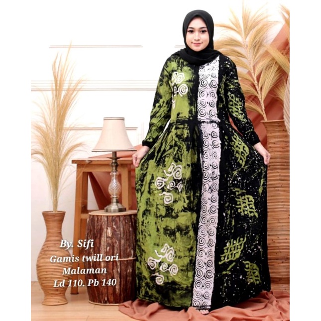 gamis rayon twill malaman jumbo