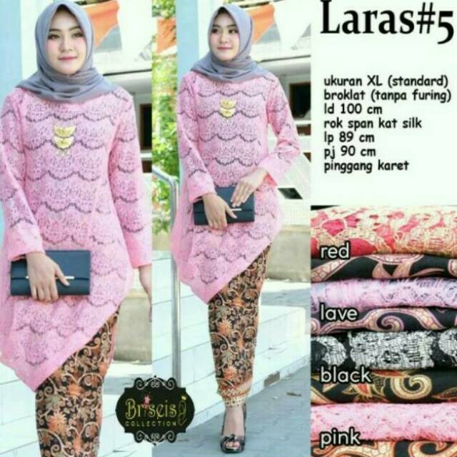 set batik brokat span laras 5
