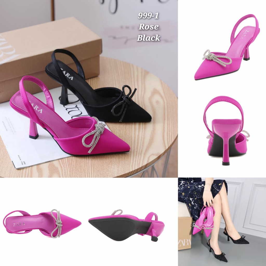 Heels 8cm Zr Import Pita diamond kode 999-1 TERMURAH