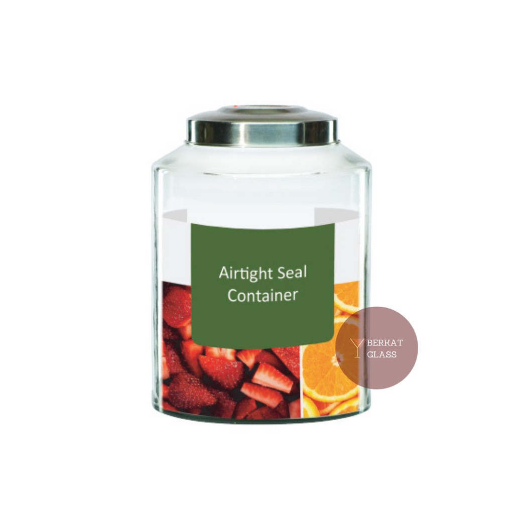Toples Kaca / Toples Bening / Toples Snack / Toples Kerupuk / Toples Besar / Toples Asinan 1 Seal