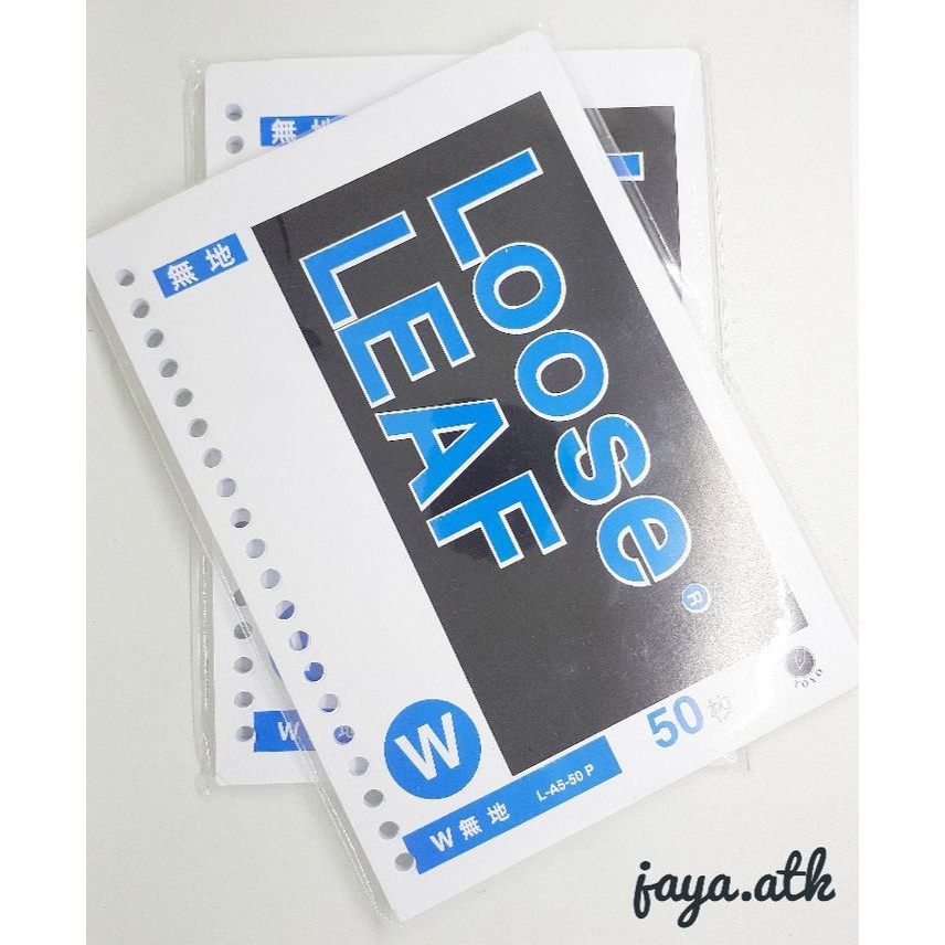 

Dijual Loose Leaf Polos 80gsm Toyo A5 50 Lembar Diskon