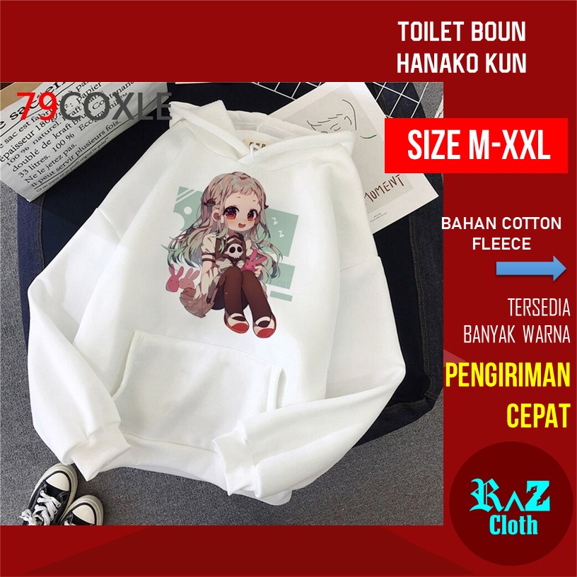 Sweater Hoodie JIBAKU SHOUNEN HANAKO KUN TOILET BOUND Hodie Cowok Jaket Pria Dewasa