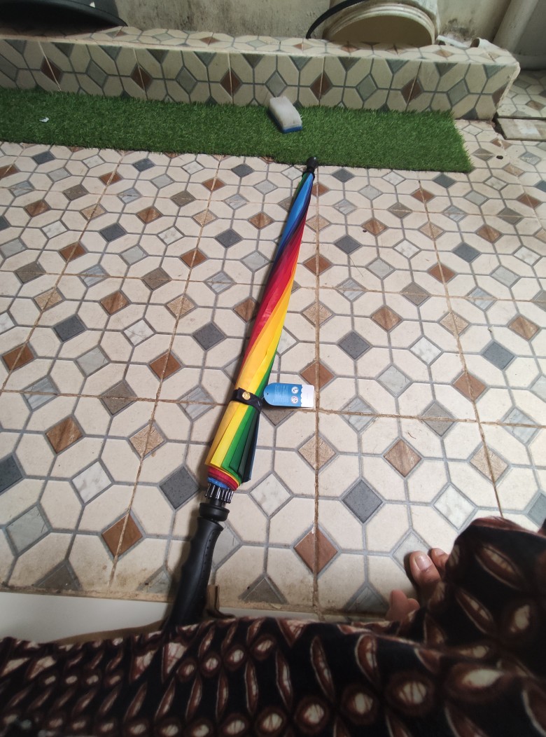 Payung Golf Pelangi Rainbow Uv 16jari Jumbo
