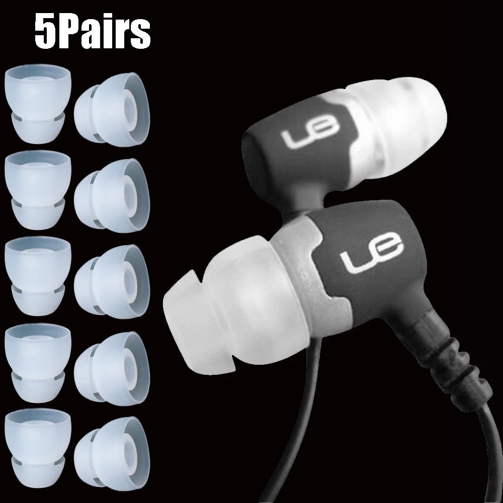 5 Pasang Eartips Pengganti Bahan Silikon Untuk Earphone In-Ear