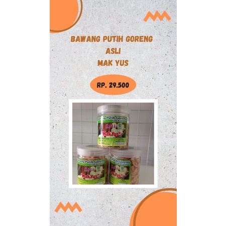 

Bawang putih Goreng Mak Yus