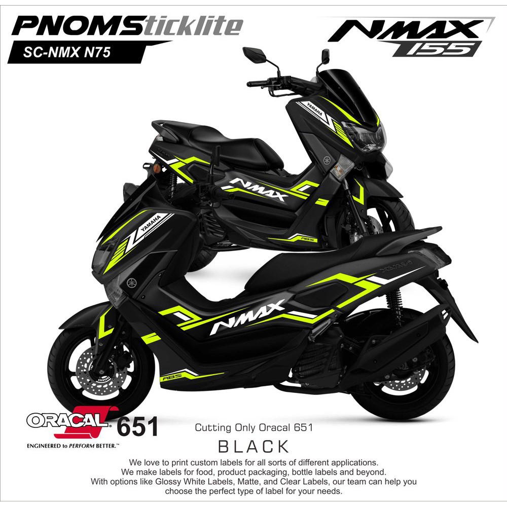 Cutting Sticker Nmax Hitam - Stabilo Sticker Body motor nmax
