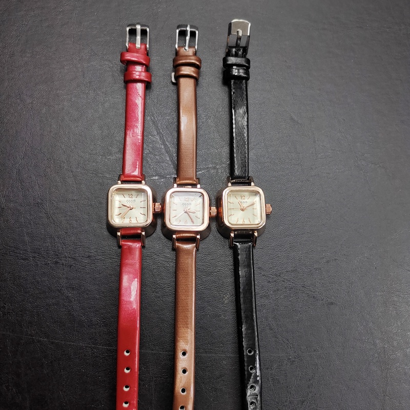 Jam Tangan Kecil Wanita Strap Pu Analog Fashion Quartz Dial Kotak / Jam Tangan Casual Wanita/Jam simple dan elegant